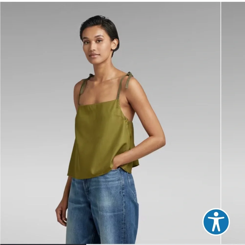 G-Star • Women’s Green Shirt Para Simple Tank Small NWT - Picture 2 of 6
